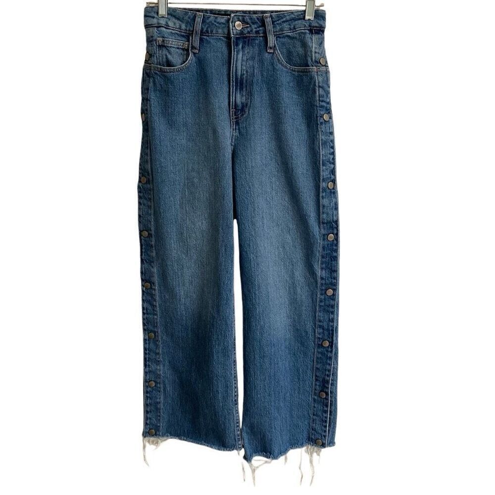 Hollister Social Tourist Ultra High-rise Baggy Jeans Women’s 27 Wide Snap Leg 